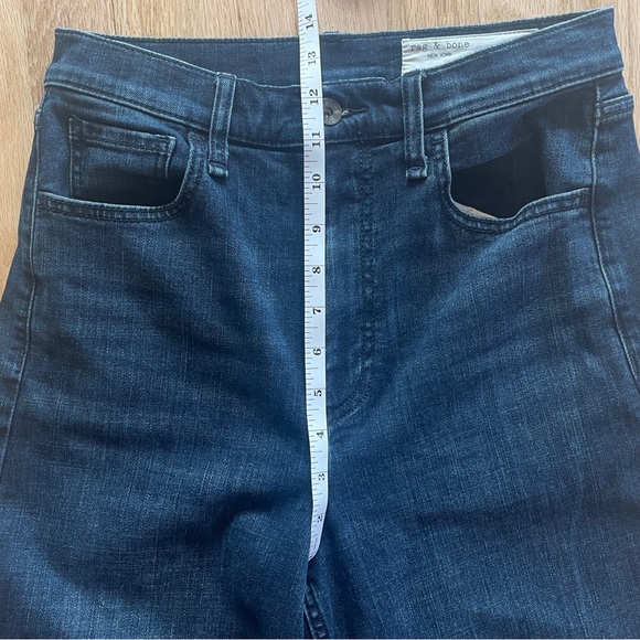 Rag & Bone Serena High Waist Wide Leg Jeans, Dark Wash, Size 27 - Picture 8 of 10